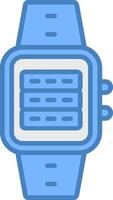 Server Line Filled Blue Icon vector