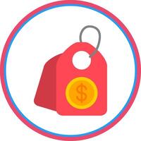 Price Tags Flat Circle Icon vector