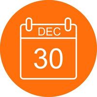 December Multi Color Circle Icon vector