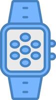Apps Line Filled Blue Icon vector