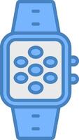 Apps Line Filled Blue Icon vector