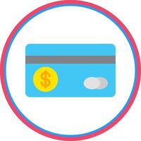 Credit Card Flat Circle Icon vector