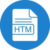 HTM File Format Multi Color Circle Icon vector