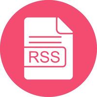 rss archivo formato multi color circulo icono vector