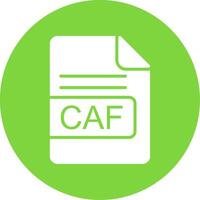 CAF File Format Multi Color Circle Icon vector