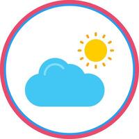 Cloud Flat Circle Icon vector