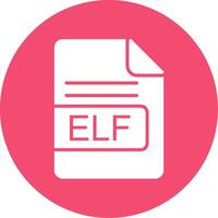 ELF File Format Multi Color Circle Icon vector