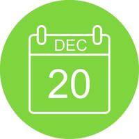 December Multi Color Circle Icon vector