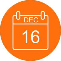 December Multi Color Circle Icon vector