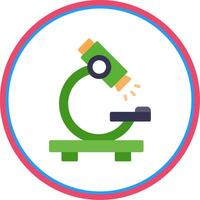 Microscope Flat Circle Icon vector