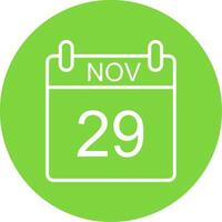 November Multi Color Circle Icon vector