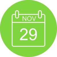 November Multi Color Circle Icon vector