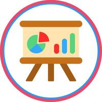 Whiteboard Flat Circle Icon vector