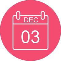 December Multi Color Circle Icon vector