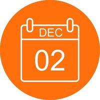 December Multi Color Circle Icon vector