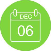 December Multi Color Circle Icon vector