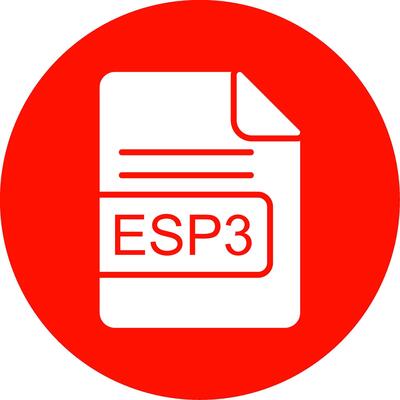 ESP3 File Format Multi Color Circle Icon