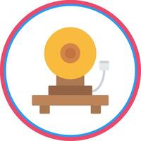 School Bell Flat Circle Icon vector