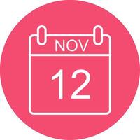 November Multi Color Circle Icon vector