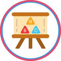 Blackboard Flat Circle Icon vector