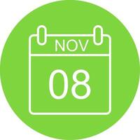 November Multi Color Circle Icon vector