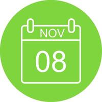 November Multi Color Circle Icon vector