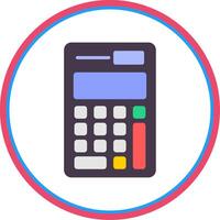 Calculator Flat Circle Icon vector