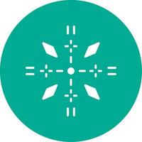 Firework Multi Color Circle Icon vector