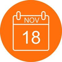 November Multi Color Circle Icon vector