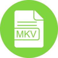 mkv archivo formato multi color circulo icono vector