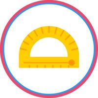 Protractor Flat Circle Icon vector