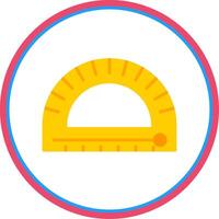 Protractor Flat Circle Icon vector