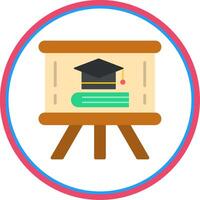 Blackboard Flat Circle Icon vector