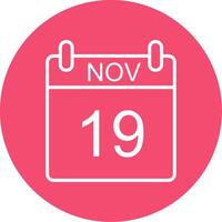 noviembre multi color circulo icono vector
