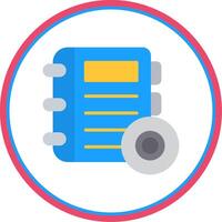 Audiobook Flat Circle Icon vector