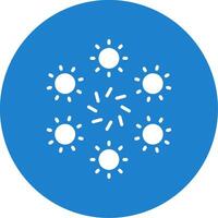 Firework Multi Color Circle Icon vector