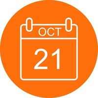 October Multi Color Circle Icon vector