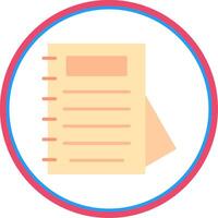 Notepad Flat Circle Icon vector