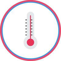 Thermometer Flat Circle Icon vector