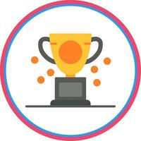 Trophy Flat Circle Icon vector