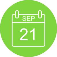 September Multi Color Circle Icon vector