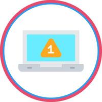 Laptop Flat Circle Icon vector