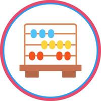 Abacus Flat Circle Icon vector