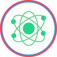 Atomic Flat Circle Icon vector