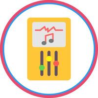 Music Player Flat Circle Icon vector