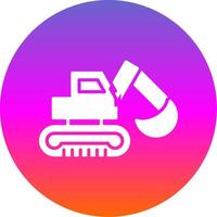 Digger Glyph Gradient Circle Icon Design vector