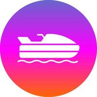 Jet Ski Glyph Gradient Circle Icon Design vector