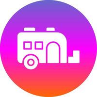 Caravan Glyph Gradient Circle Icon Design vector