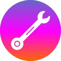 Wrench Glyph Gradient Circle Icon Design vector