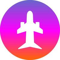 Plane Glyph Gradient Circle Icon Design vector